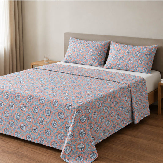 Peach Meadow Bed Sheet Set